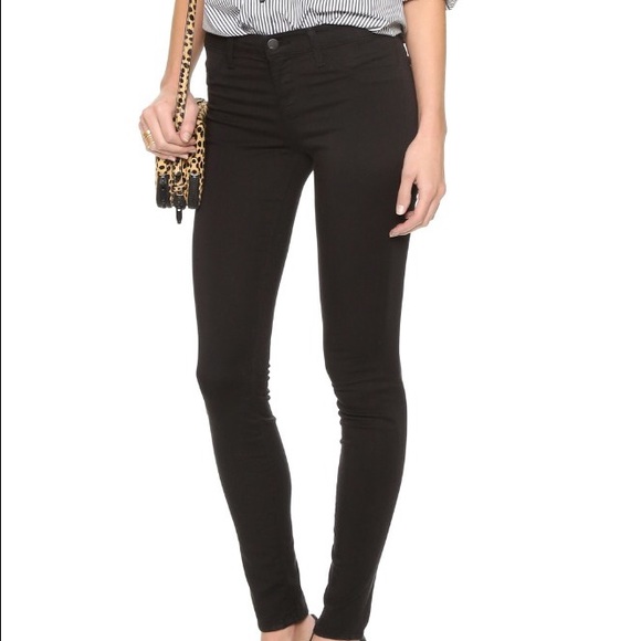 J Brand 485 Super Skinny Luxe Jeans in Black