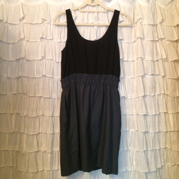 J. Crew black/grey tank dress
