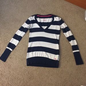 Navy Blue and White Sweater