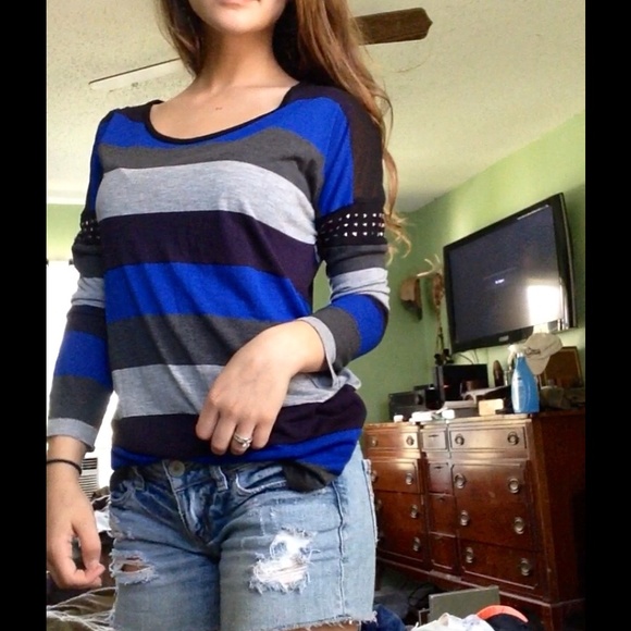 Vince Camuto striped and studded top