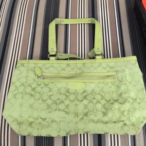 Lime Green Coach Purse