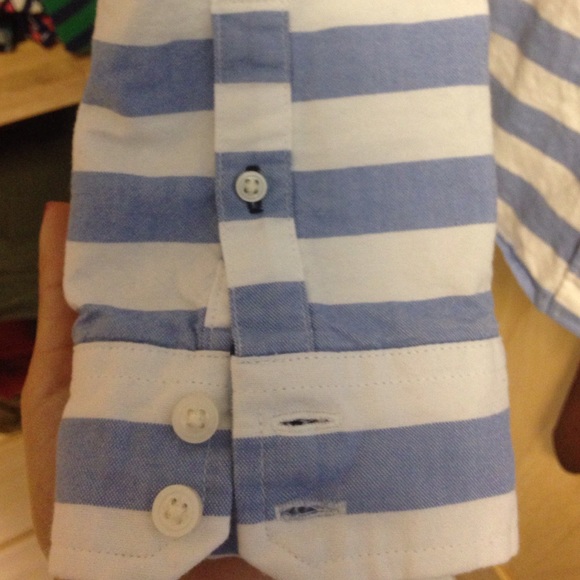 Striped blue and white button up! - Picture 4 of 4