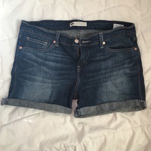 Levi dark wash shorts