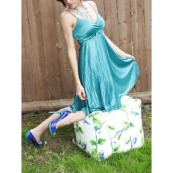 Turquoise Blue Green Dance Dress