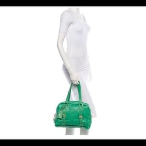 68% off Prada Handbags - Kelly green deerskin Prada Cervo Folding ...  