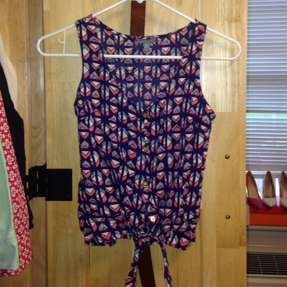 Pink and blue spring tank! Charlotte Russe - Picture 1 of 4