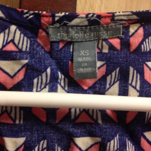 Pink and blue spring tank! Charlotte Russe - Picture 3 of 4