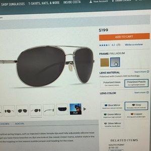 Costa del mar sunglasses