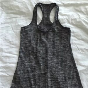 Lululemon cool racerback crb textured gray top