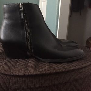 Studio Paolo black side zip up booties