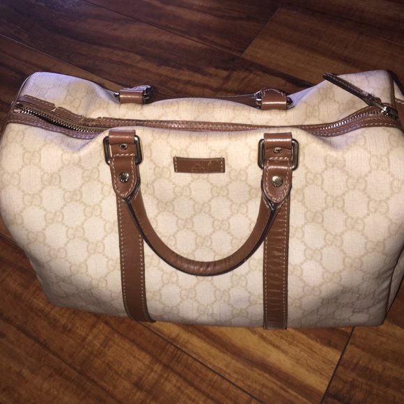 Gucci Handbags - Gucci Boston large  cream and brown