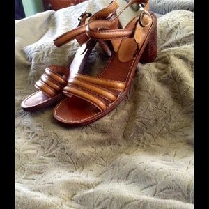Boho hippie leather fanfare sandals