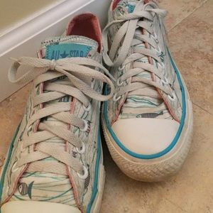 All Star Converse Sneakers Fish Print