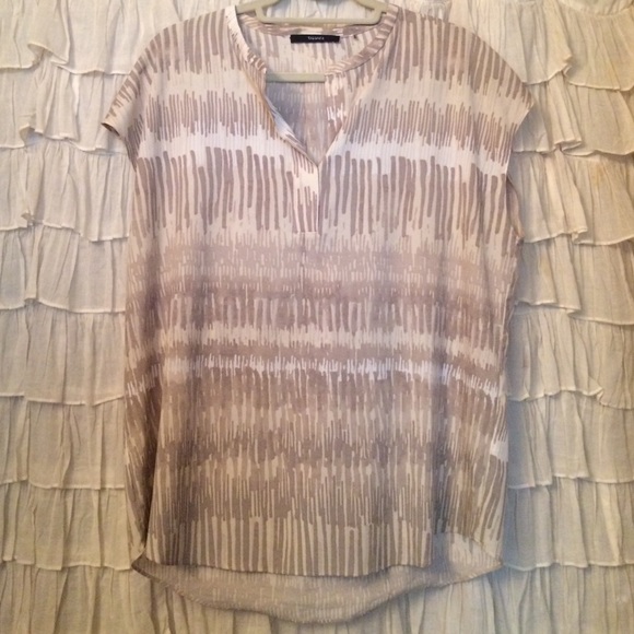 Tahari Water Color Print Short Sleeve Top