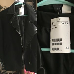 Wool Blend Biker Jacket