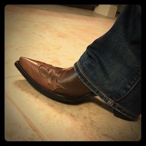 Old Gringo mule boots size 7 dark/light brown