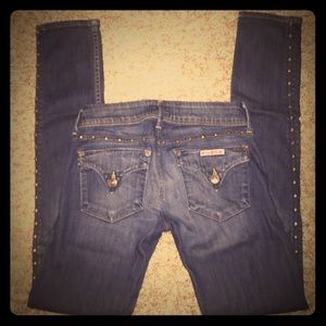 Hudson Rivet Skinny Jeans