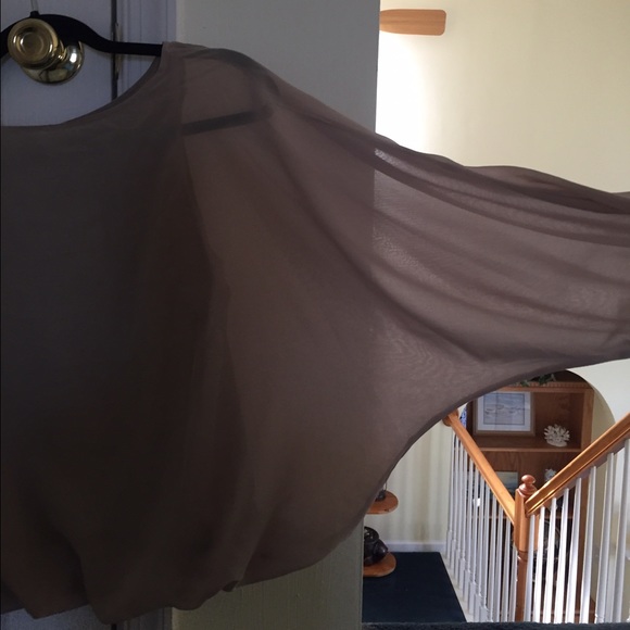 Tan loose fit blouse