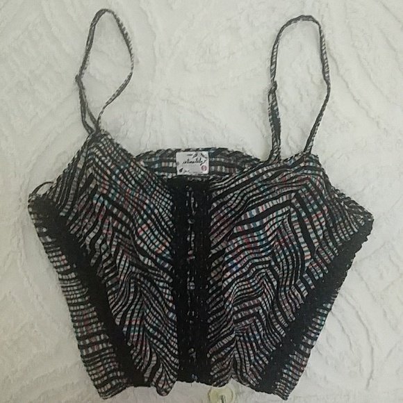 Free People Tops - "SOLD"     Free People Cropped Spgti Strap Top szM