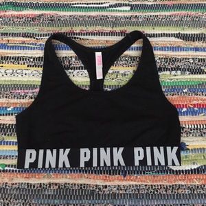 Pink sports bra