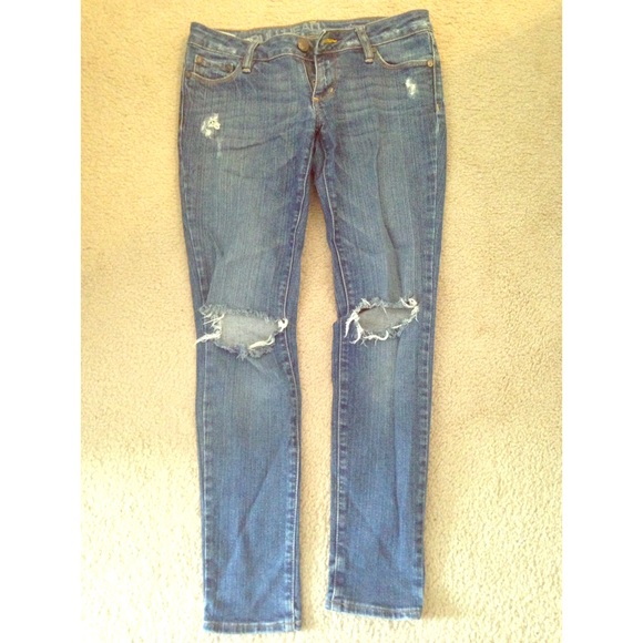Distressed 3 short pacsun blue skinny jeans