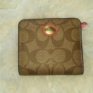 Coral Coach wallet