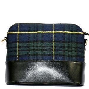 Green plaid economic daily utility Cross body hand