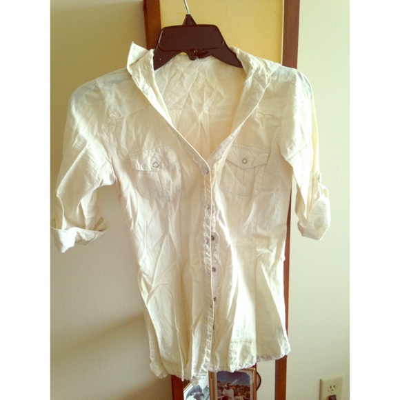 Extra small white fang dress shirt
