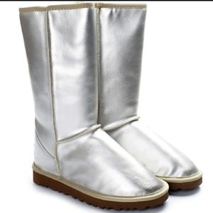 Metallic silver UGGs