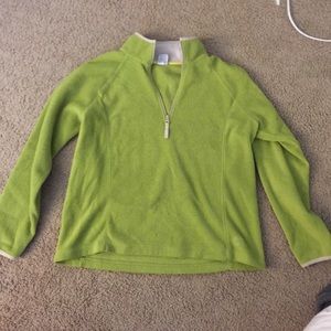 Green pullover fleece