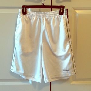 Reebok white athletic shorts