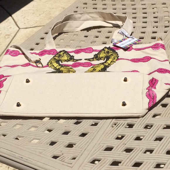 Sea Horse Canvas Book, Beach, Travel Tote Bag - Picture 4 of 8