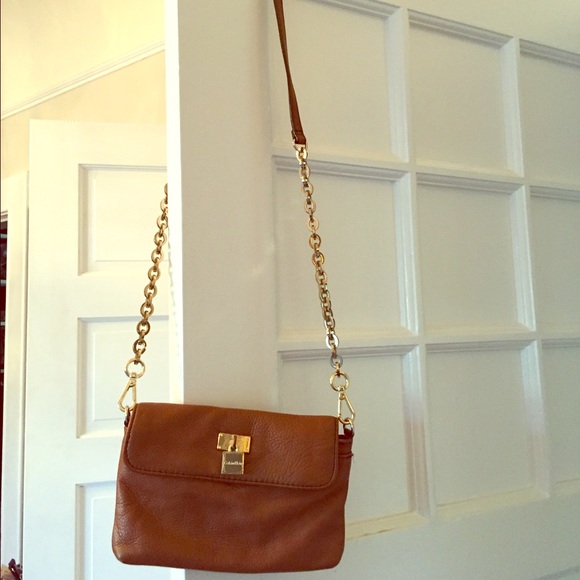 Calvin Klein light brown crossbody