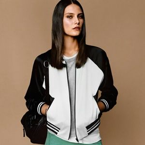 Silk bomber jacket