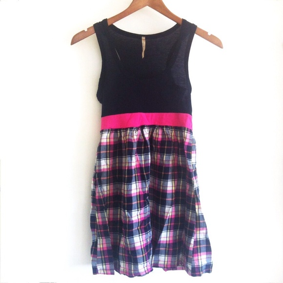 Plaid tank top dress clearance