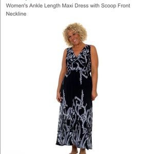 Women's Maxi Dress features an ankle length