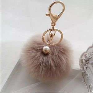 Tan fur keychain