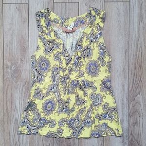 ANTHROPOLOGIE Akemi + Kin yellow paisley tank top