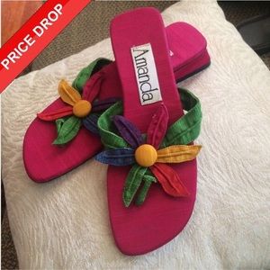 Amanda Fabric Floral Sandals