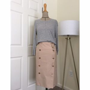 SOLD YSL Twill Pencil Skirt