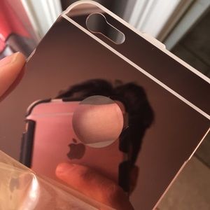 Rose gold iPhone 6/6s plus case plus tempered glas