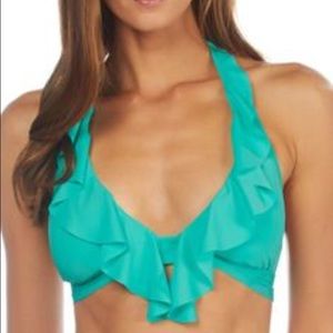 Kenneth Cole Reaction ruffle halter bikini top