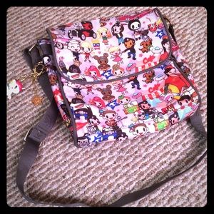 Tokidoki cross body purse with charms
