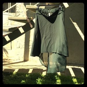 Forest Green High Low Skirt