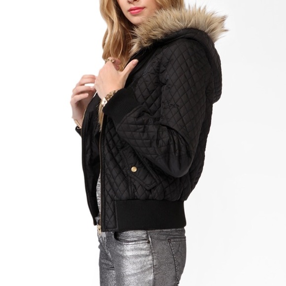hooded puffer jacket forever 21