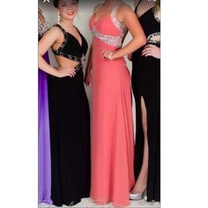 Pink halter Prom dress