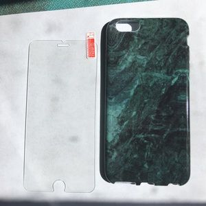 Marble dark mint and black iPhone 6 Plus case