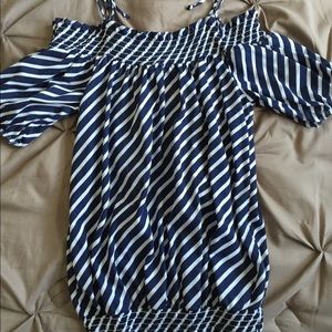 Stripped off the shoulder shirt new with tags