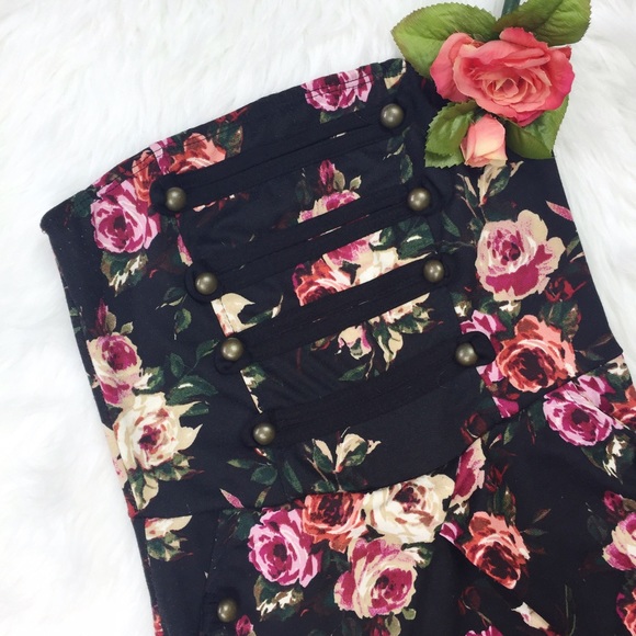 Floral military Style Dress - Picture 1 of 2