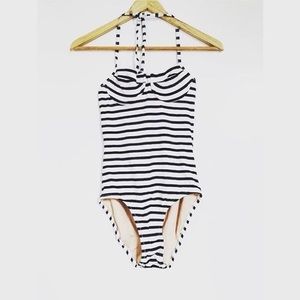 J. Crew Nautical Stripe One Piece Swimsuit